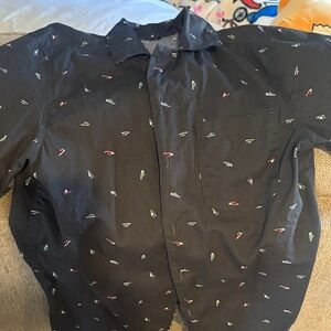 Art Class Black Shirt with Colorful Shoe Design